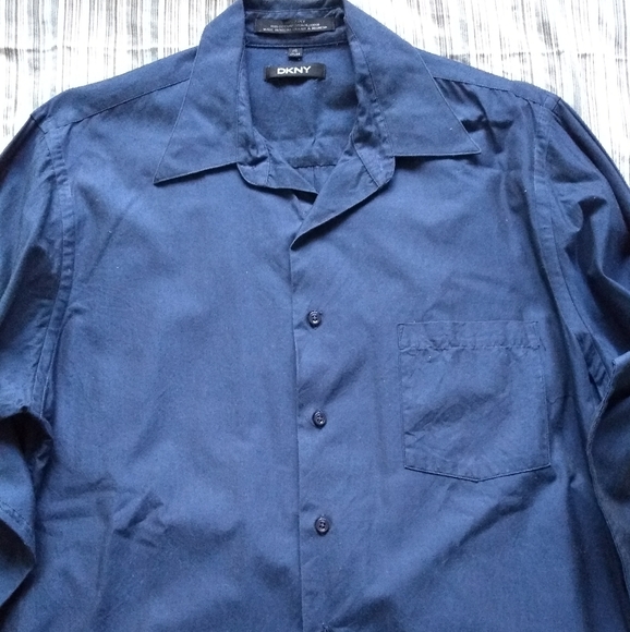 DKNY long sleeve shirt 100% cotton size 16 34/35 - Picture 3 of 6